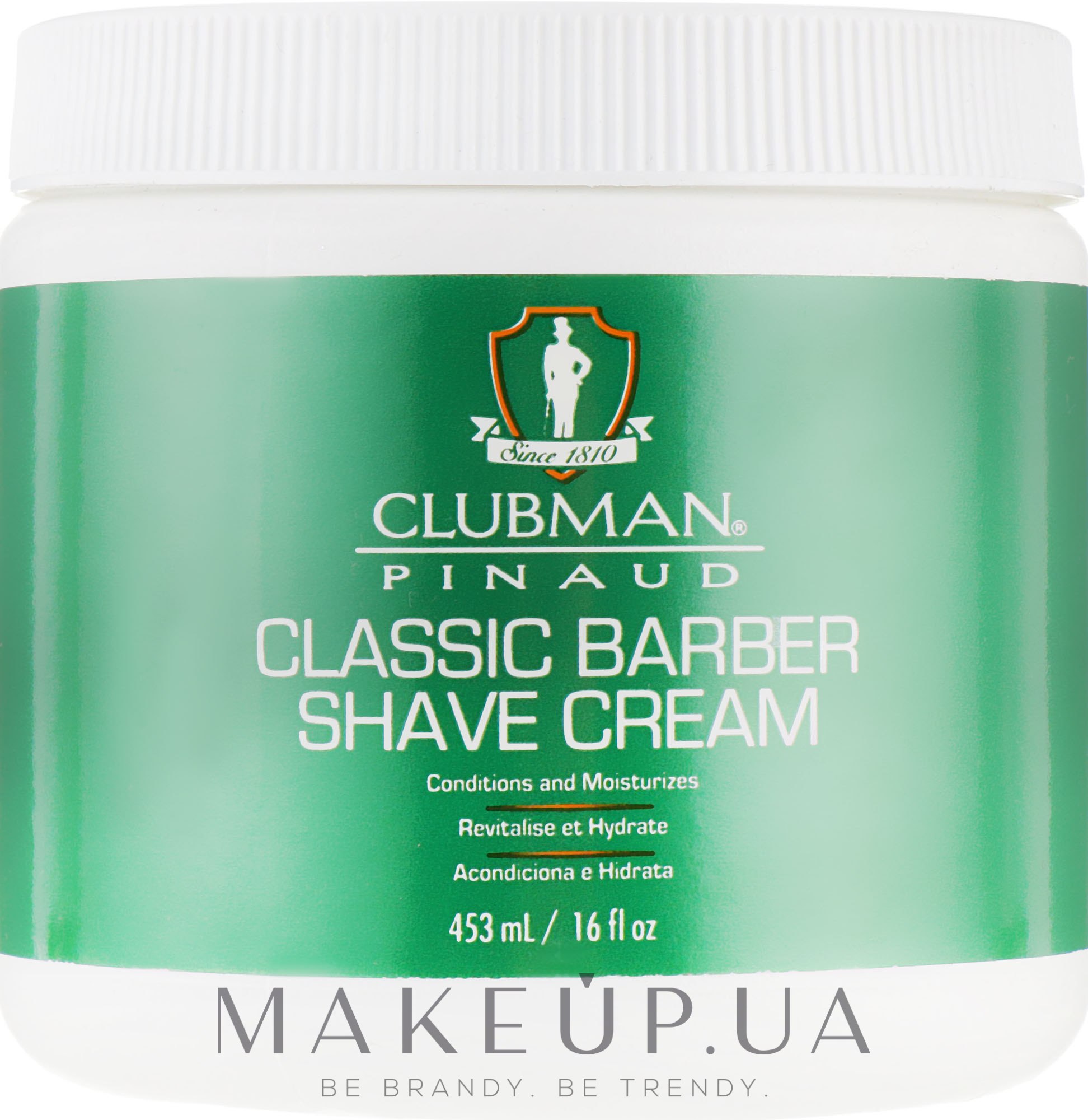 Классический универсальный крем для бритья - Clubman Pinaud Classic Barber Shave Cream — фото 453ml