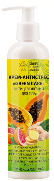 Крем-антистресс антицеллюлитный для тела - Green Pharm Cosmetic Green Care