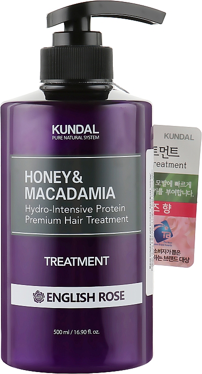 Кондиционер для волос "Английская роза" - Kundal Honey & Macadamia Treatment English Rose — фото N3