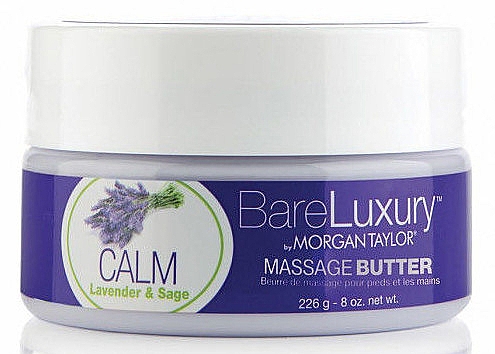 Масажна олія для ніг і рук "Лаванда й шавлія" - Morgan Taylor Bare Luxury Calm Lavender & Sage Massage Butter — фото N1