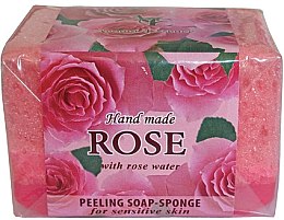 Парфумерія, косметика Мило-пілінг "Троянда" - Aroma Essence Piling Sponge Soap "Rose"