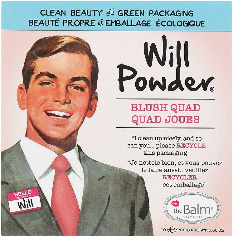 Палетка румян для лица - theBalm Will Powder Blush Quad — фото N1