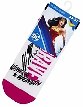 Носки женские хлопчатобумажные "Wonder Woman" 5304, белые - Duna — фото N2