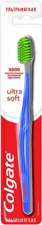 Ультрам'яка зубна щітка для ефективного чищення зубів, синя - Colgate — фото N2