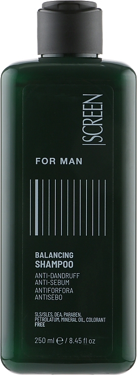 Чоловічий шампунь балансувальний проти лупи й себореї - Screen For Man Balancing Shampoo — фото N1
