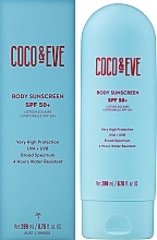 Духи, Парфюмерия, косметика Солнцезащитный крем для тела - Coco & Eve Body Sunscreen SPF 50+ Very High Protection UVA + UVB 4 Hours Water Resistant
