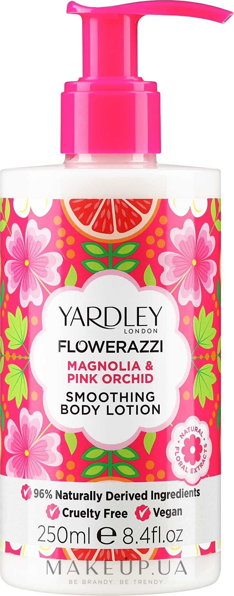 Лосьйон для тіла - Yardley Flowerazzi Magnolia & Pink Orchid Smoothing Body Lotion — фото 250ml