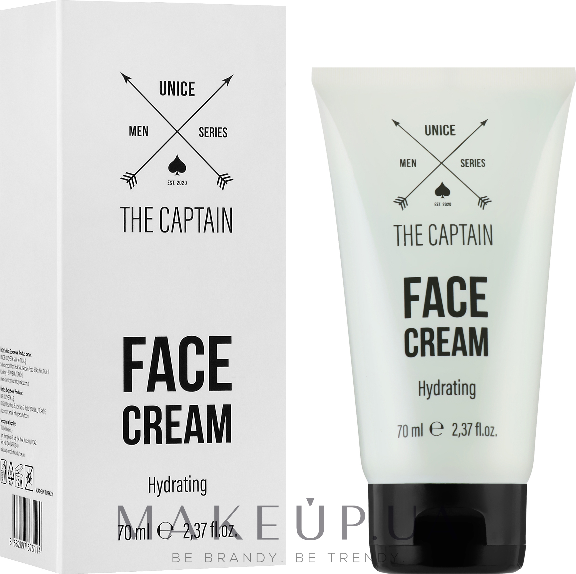 Крем для обличчя для чоловіків - Unice The Captain Face Cream — фото 70ml