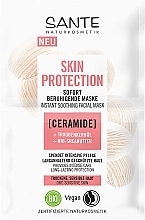 Биомаска успокаивающая для сухой и чувствительной кожи лица, с керамидами - Sante Skin Protect Mask — фото N1