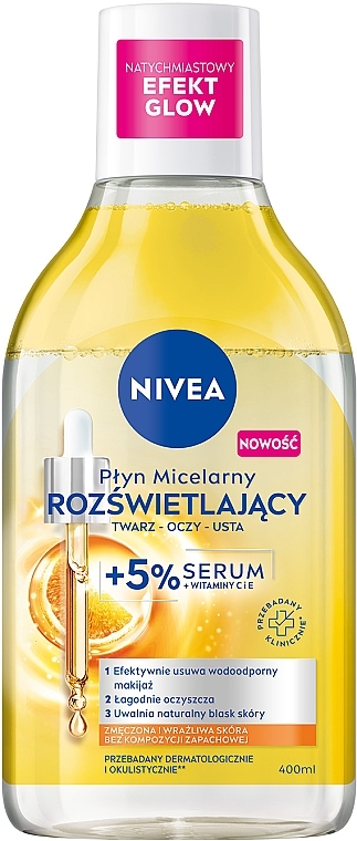 Мицеллярная вода осветляющая - NIVEA Illuminating Micellar Water — фото N1