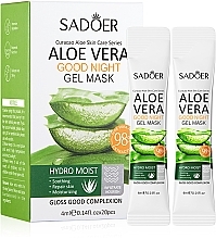 Нічна маска для обличчя з алое вера - Sadoer Aloe Vera Good Night Gel Mask — фото N1