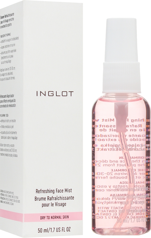 Освіжальний спрей для сухої та нормальної шкіри обличчя - Inglot Refreshing Face Mist Dry to Normal Skin — фото N1