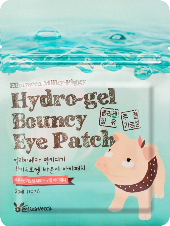 Гидрогелевые патчи для области под глазами - Elizavecca Face Care Milky Piggy Hydro-gel Bouncy Eye Patch — фото N1