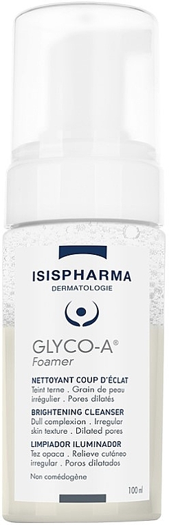 Пінка для вмивання з гліколевою кислотою - Isispharma Glyco-A Foamer Brightening Cleanser — фото N1