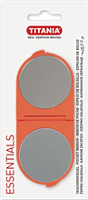 Парфумерія, косметика Дзеркало розкладне, кругле, помаранчеве, 14x6 см - Titania