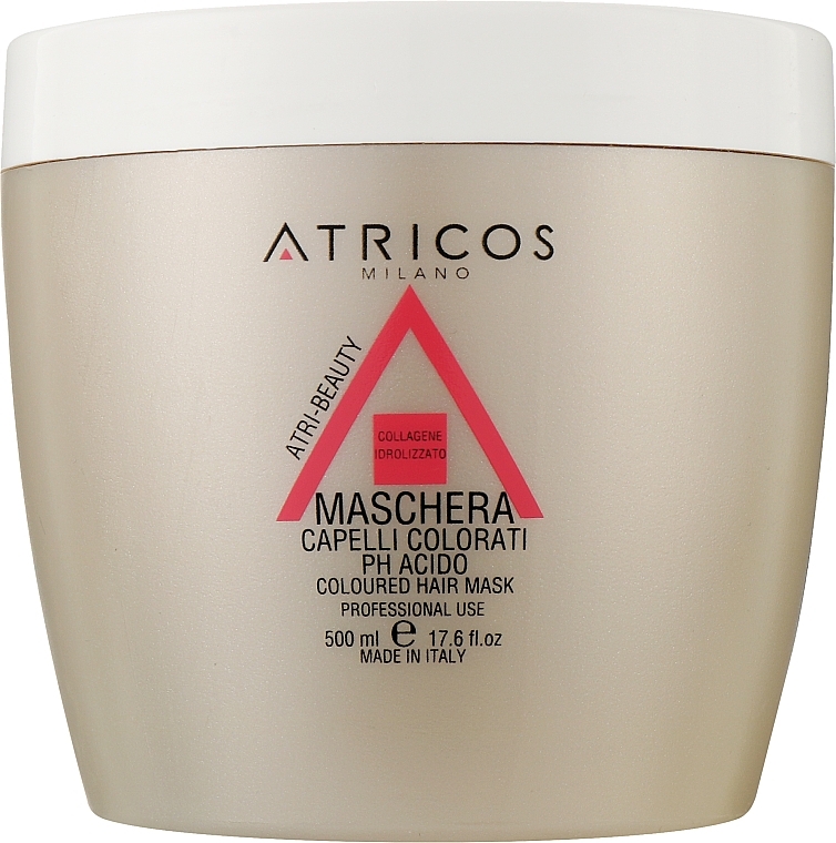 Маска для окрашенных волос с коллагеном - Atricos Hydrolysed Collagen Colored Hair Mask — фото N3