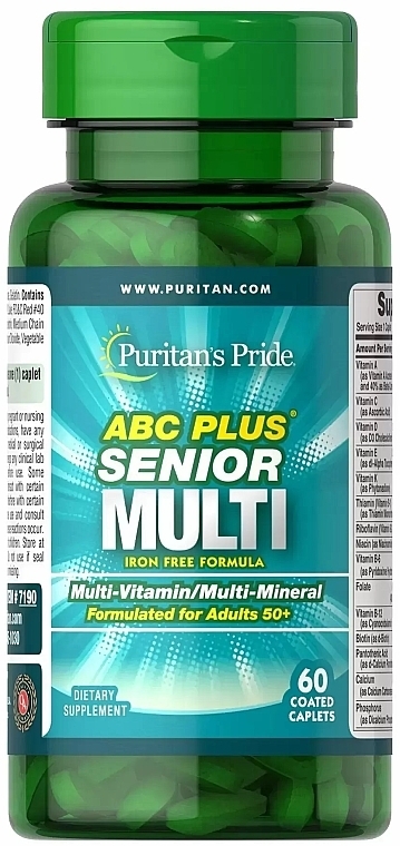 Мультивитамины и минералы 50+ - Puritan's Pride ABC PLUS Senior Multivitamin — фото N2