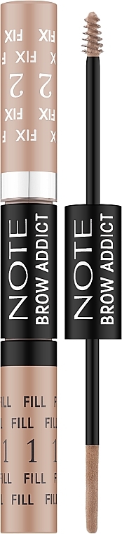 Тинт и гель для бровей 2в1 - Note Brow Addict Tint & Shaping Gel — фото N1