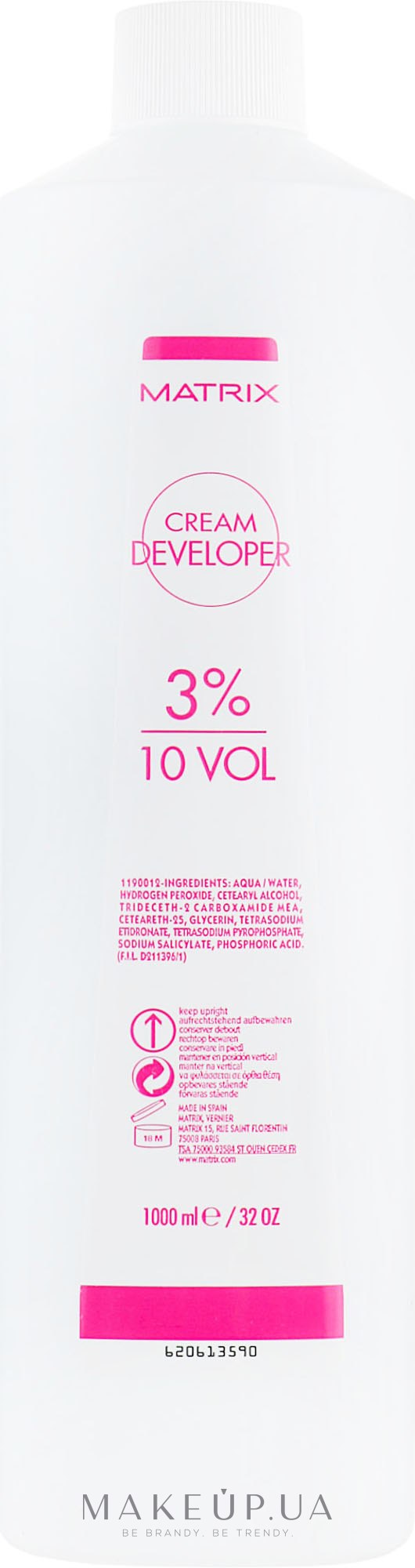 Крем-оксидант - Matrix Cream Developer 10 Vol. 3 %  — фото 1000ml