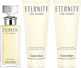 Парфумерія, косметика Calvin Klein Eternity For Women - Набір (edp/50 ml + b/lot/100 ml + sh/gel/100 ml)