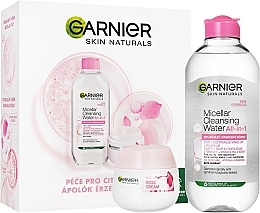 Набір - Garnier Skin Naturals Rose (micellar/water/400ml + cr/50ml) — фото N1