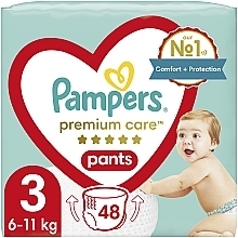 Подгузники-трусики Premium Care Pants Midi 3 (6-11 кг), 48 шт - Pampers — фото N1