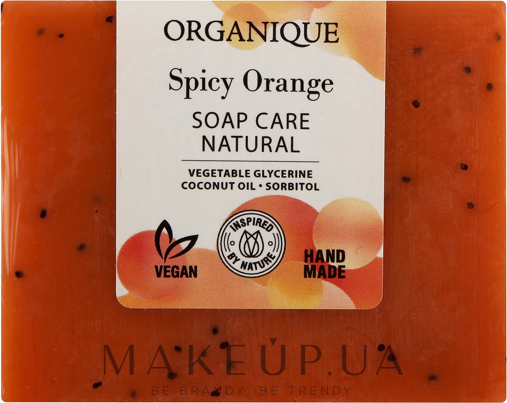 Натуральне мило куб "Пряний апельсин" - Organique Soaps Spicy Orange — фото 100g
