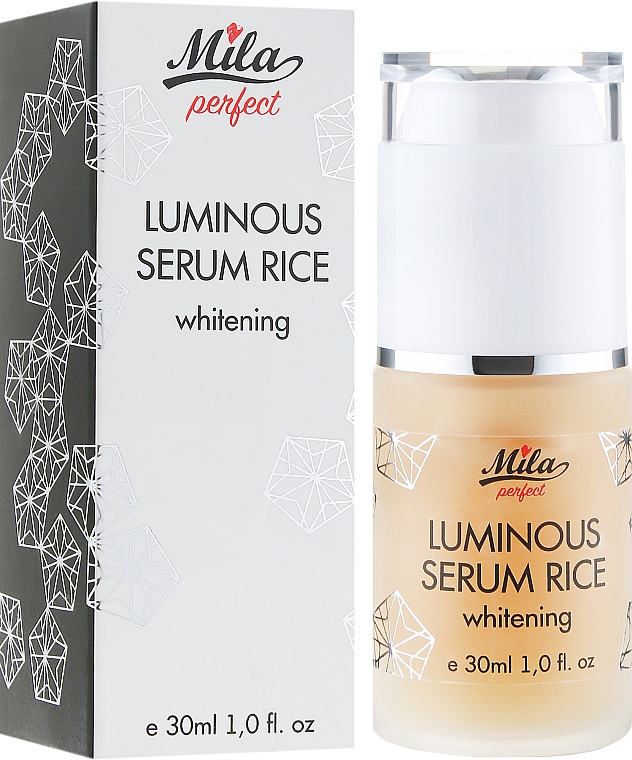 Освітлювальна сироватка для обличчя "Сяйний рис" - Mila Perfect Luminous Serum Rice Whitening — фото N2