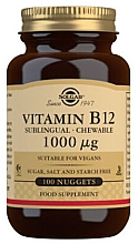 Пищевая добавка "Витамин B12" 1000 µg - Solgar Vitamin B12 1000 µg Sublingual — фото N1