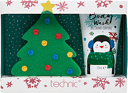 Набір - Technic Cosmetics Christmas Tree Sponge Set (b/wash/120ml + sponge/1pc) — фото N1