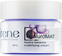 Парфумерія, косметика Матуючий крем гідро-баланс - Lirene HyaluroMat Cream SPF 6 *