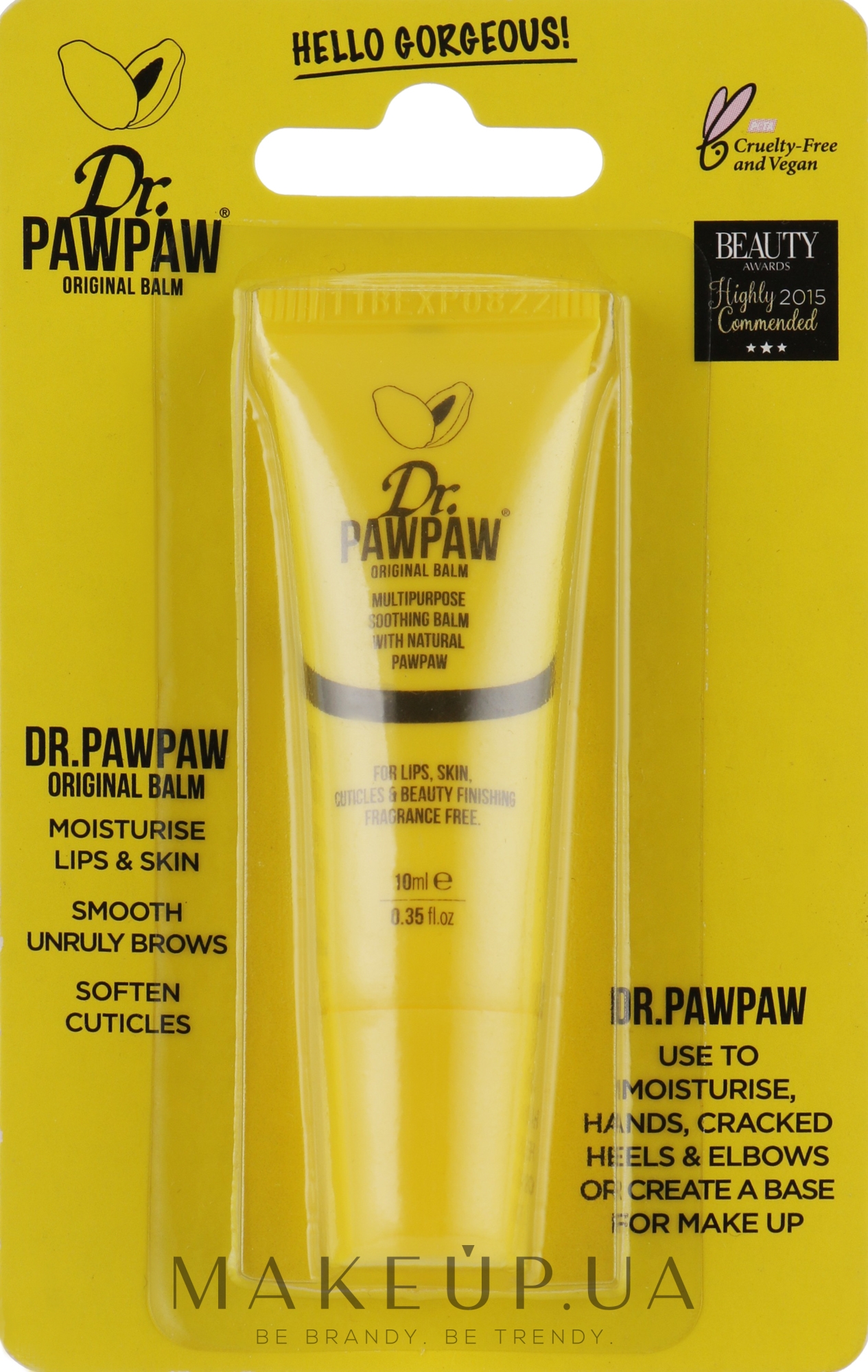 Бальзам для губ, персиковий - Dr. PAWPAW Original Balm — фото 10ml