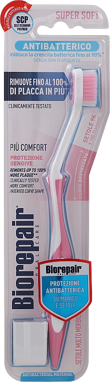 Зубная щетка "Совершенная чистка"для защиты десен, ультрамягкая, розовая - Biorepair — фото N2