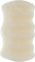 Парфумерія, косметика Губка для душу конжакова "Хвиля", біла - Cosmo Shop Sponge Wave Tape