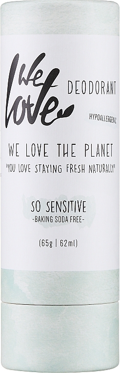 Твердий дезодорант для чутливої шкіри - We Love The Planet So Sensitive Deodorant Stick — фото N1