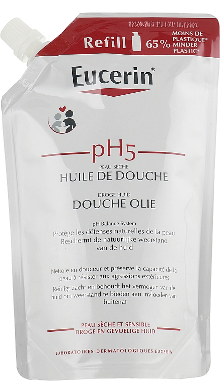 Олія для душу - Eucerin pH5 Shower Oil (дой-пак) — фото N3