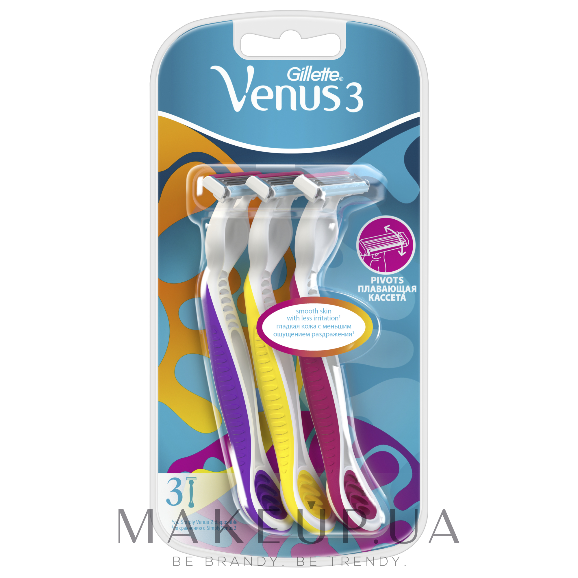 Одноразові станки для гоління, 3 шт - Gillette Venus Simply 3 Plus — фото 3шт