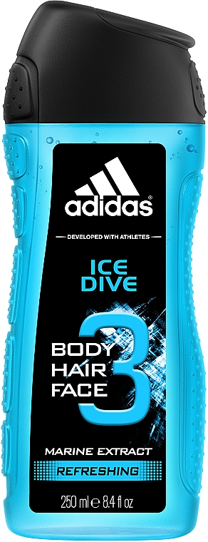 Гель для душу - Adidas Ice Dive Hair & Body Shower Gel — фото N2