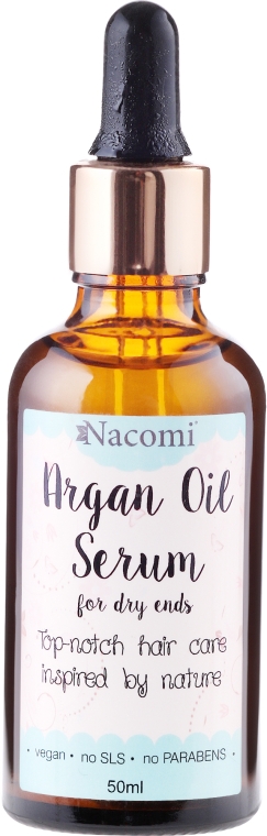 Сыворотка для волос - Nacomi Natural With Moroccan Argan Oil Serum — фото N1