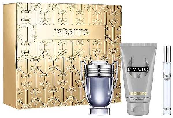 Paco Rabanne Invictus - Набір (edt/100ml + sh/g/100ml + mini/10ml) — фото N1