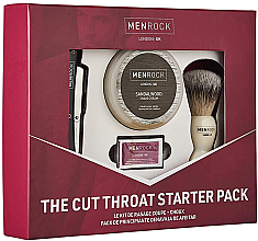 Духи, Парфюмерия, косметика Набор - Men Rock The Cut Throat Starter Pack (razor/1pcs + brush/1pcs + blades/5pcs + sh/cr/100ml)