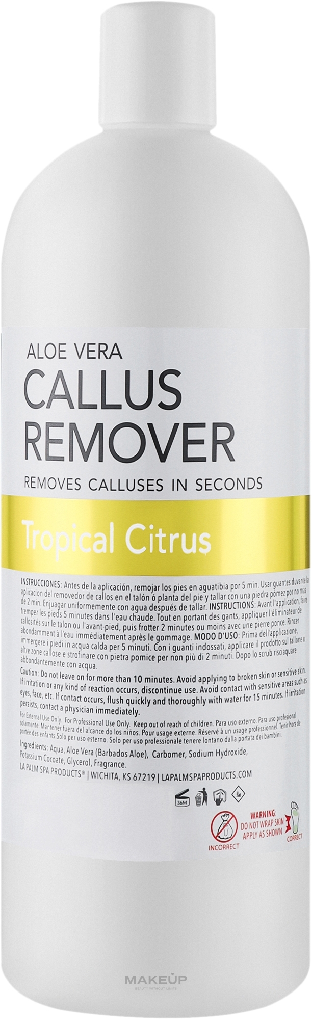 Средство для удаления мозолей и натоптышей "Тропический цитрус" - La Palm Callus Remover Tropical Citrus — фото 946ml