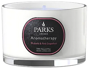 Ароматическая свеча - Parks London Aromatherapy Rhubarb & Pink Grapefruit Candle — фото N1