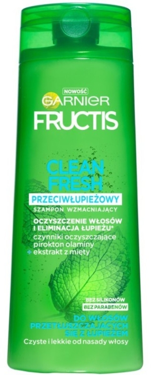 Шампунь для жирных волос против перхоти - Garnier Fructis Clean Fresh Shampoo