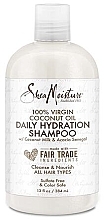 Зволожувальний шампунь для волосся з кокосовим маслом - Shea Moisture 100 % Virgin Coconut Oil Daily Hydration Shampoo — фото N1