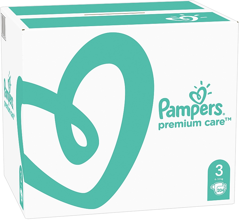 Підгузки Pampers Premium Care Розмір 3 (Midi), 6-10 кг, 204 шт. - Pampers — фото N3