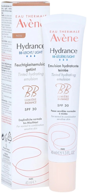 BB-эмульсия - Avene Hydrance BB-Light Tinted Hydrating Emulsion SPF30