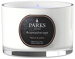 Парфумерія, косметика Ароматична свічка - Parks London Aromatherapy Tobacco & Leather Candle