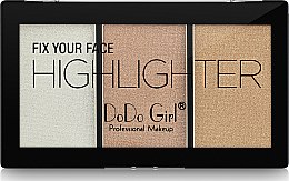 Духи, Парфюмерия, косметика Палетка хайлайтеров - DoDo Girl Fix Your Face Highlighter