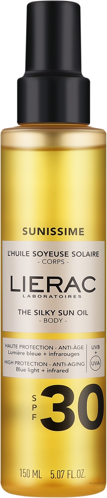 Солнцезащитное масло для тела SPF30 - Lierac Sunissime Silky Sun Oil — фото 150ml